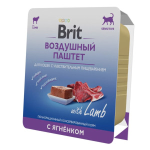BRIT воздушный паштет для кошек с чувствительным пищеварением с ягнёнком 