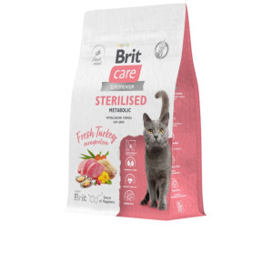 BRIT CARE SUPER-PREMIUM CAT STERILISED METABOLIC С ИНДЕЙКОЙ 400 г.