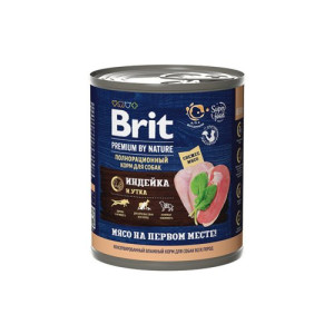 BRIT полнорационный корм для собак "Индейка и Утка" 850 г.