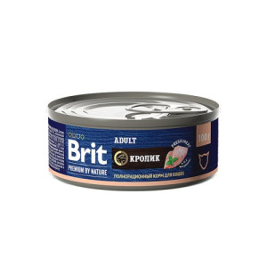 BRIT ADULT полнорационный корм для кошек с кроликом 100 г.