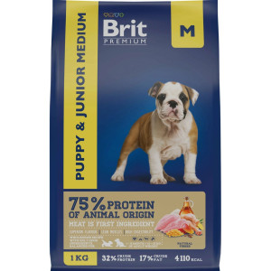 BRIT PREMIUM DOG PUPPY AND JUNIOR MEDIUM 1 КГ