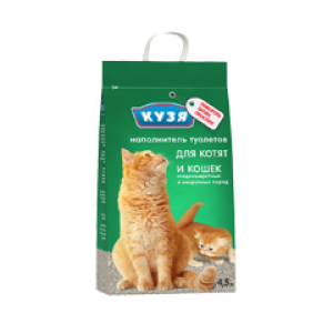 Наполнитель "КУЗЯ" для котят и кошек гладкошерстных некрупных пород 4,5 Л.