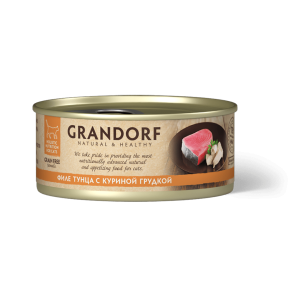 GRANDORF Филе тунца с куриной грудкой 70 г.