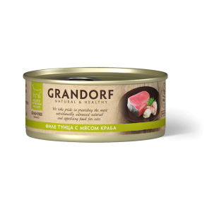 GRANDORF Филе тунца с мясом краба 70 г.