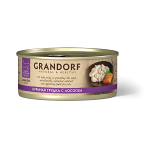 GRANDORF Куриная грудка с лососем 70 г. 