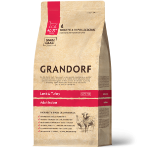 GRANDORF ЯГНЁНОК С ИНДЕЙКОЙ ДЛЯ ДОМАШНИХ КОШЕК 400 г.