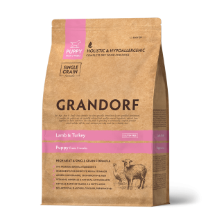 GRANDORF ЯГНЁНОК С ИНДЕЙКОЙ ДЛЯ ЩЕНКОВ ВСЕХ ПОРОД 1 кг.