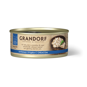 GRANDORF Куриная грудка с сибасом 70 г.