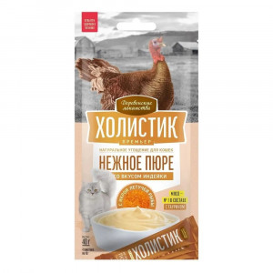 Деревенские лакомства Премьер Холистик Нежное пюре из индейки с икрой летучей рыбы
