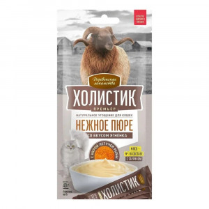 Деревенские лакомства Премьер Холистик Нежное пюре со вкусом ягненка с икрой летучей рыбы 10 штук