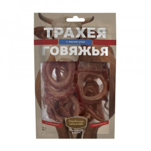 Деревенские лакомства для собак Трахея говяжья с мясом утки 50 г.