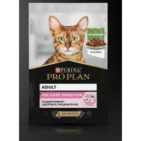 Purina Pro Plan Adult Delicate Digestion с ягнёнком в соусе 85 г.