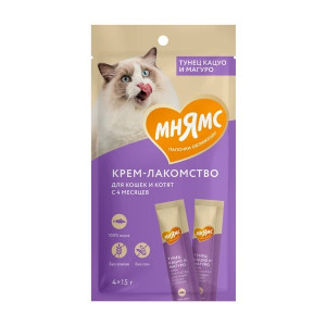 Мнямс Крем-лакомство для кошек с тунцом кацуо и магуро