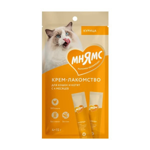 Мнямс Крем-лакомство для кошек с курицей